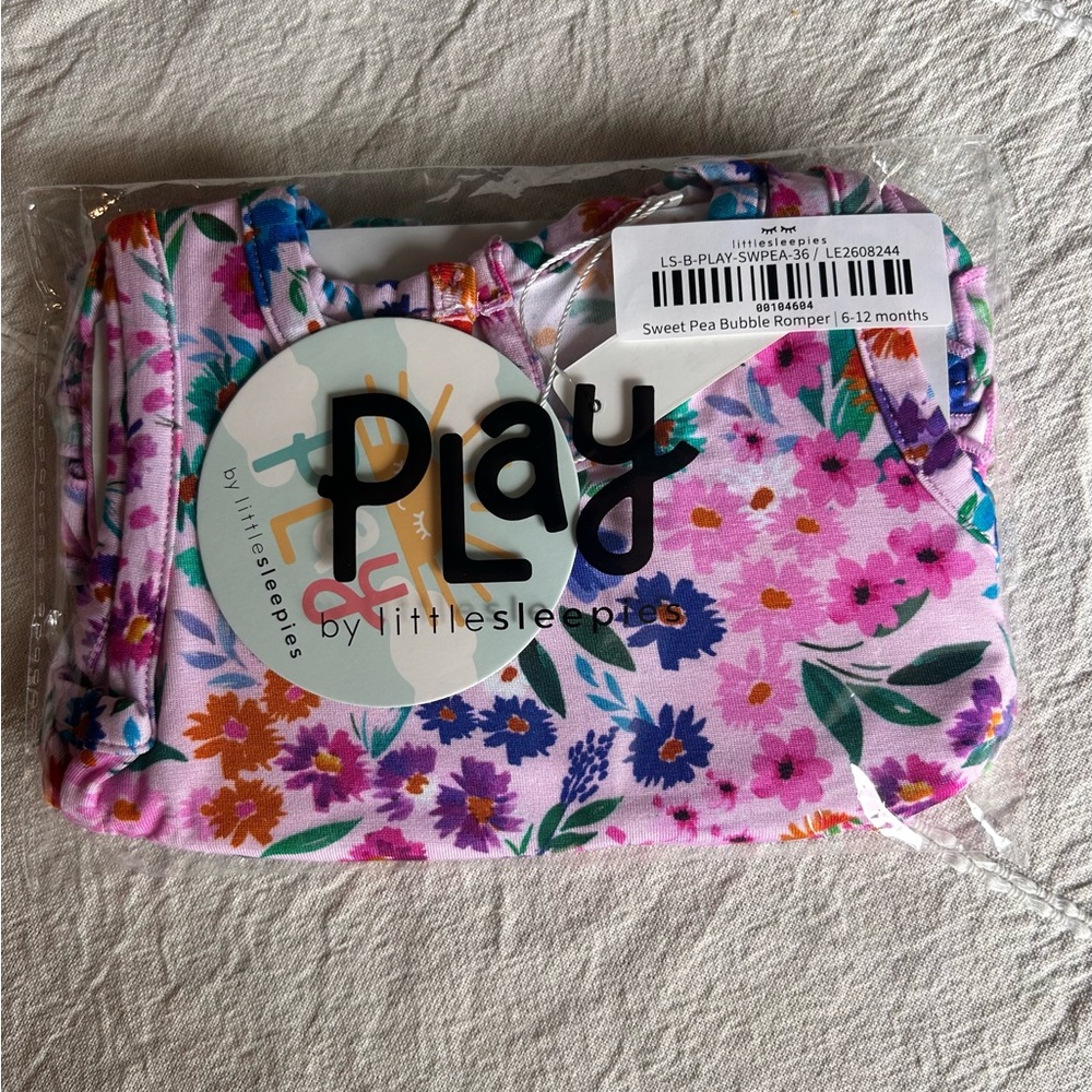 Little Sleepies Sweet Pea Bubble Romper - Pink and Purple Floral